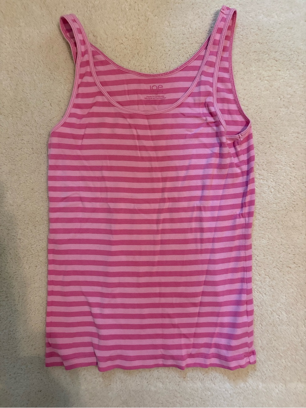 Joe Fresh Pink Striped Tank Top